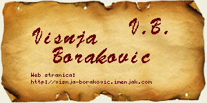Višnja Boraković vizit kartica